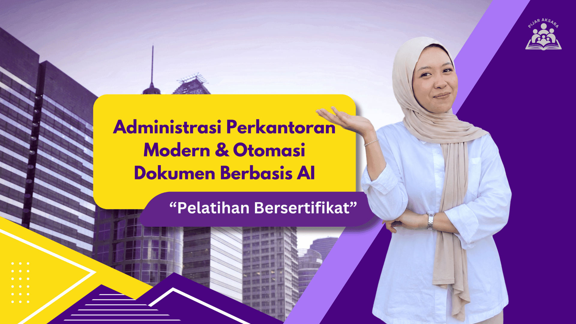 Media Brosur Kursus: Administrasi Perkantoran Modern & Otomasi Dokumen Berbasis AI