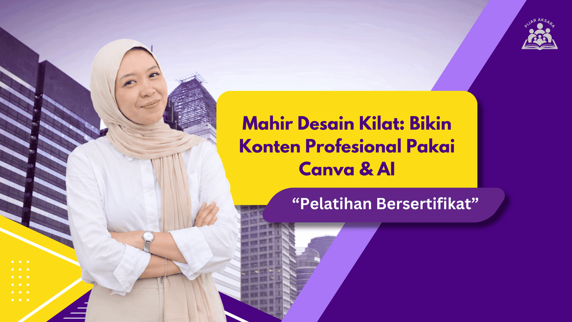 Media Brosur Kursus: Mahir Desain Kilat: Bikin Konten Profesional Pakai Canva & AI